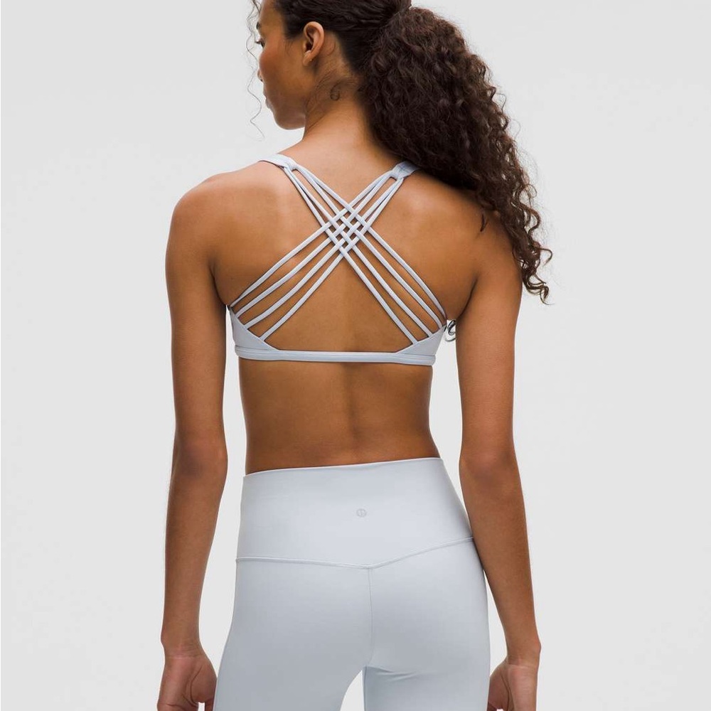 lululemon Free to Be Bra, A/B Cup Sports Bra, Starch Blue